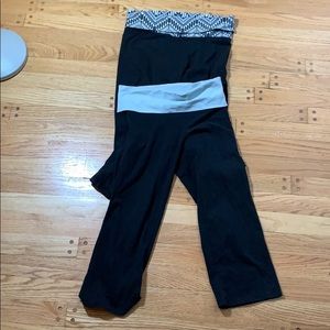 Lot of 2 Pink Black Crop Leggings